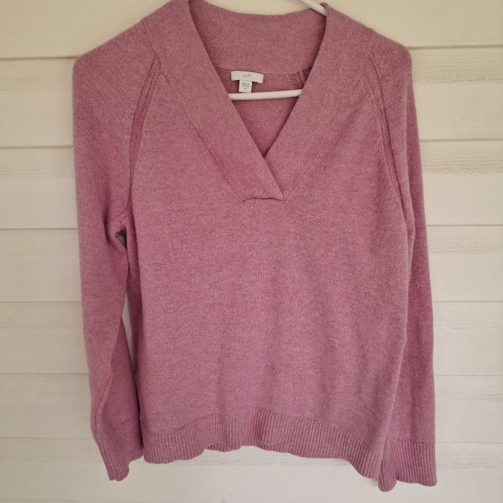 J Jill pullover V-neck Sweater Pink size Medium